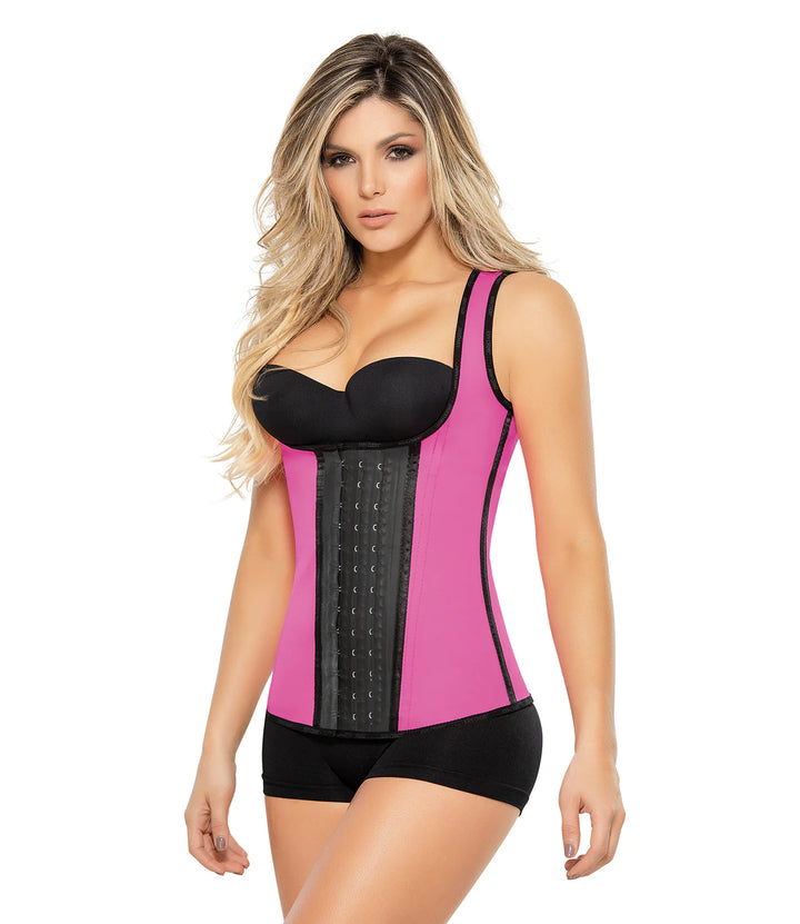 Ann Chery 2022 Blue 3 Hooks Fajas Latex Vest Waist Trainer Cincher