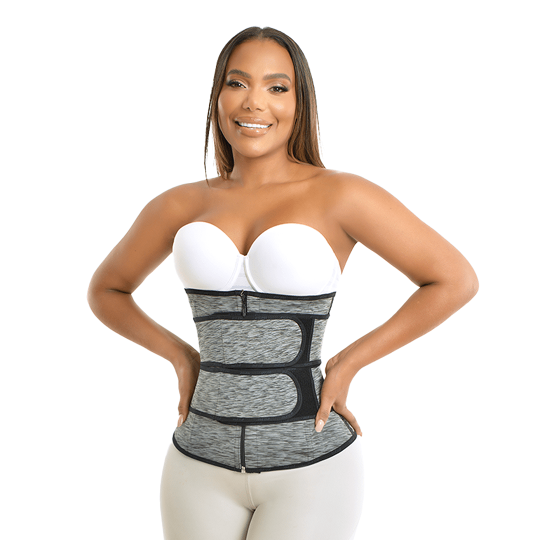 1034A Excelencia Waist Trainer 3 Row Clip Deluxe Rosa Pastel