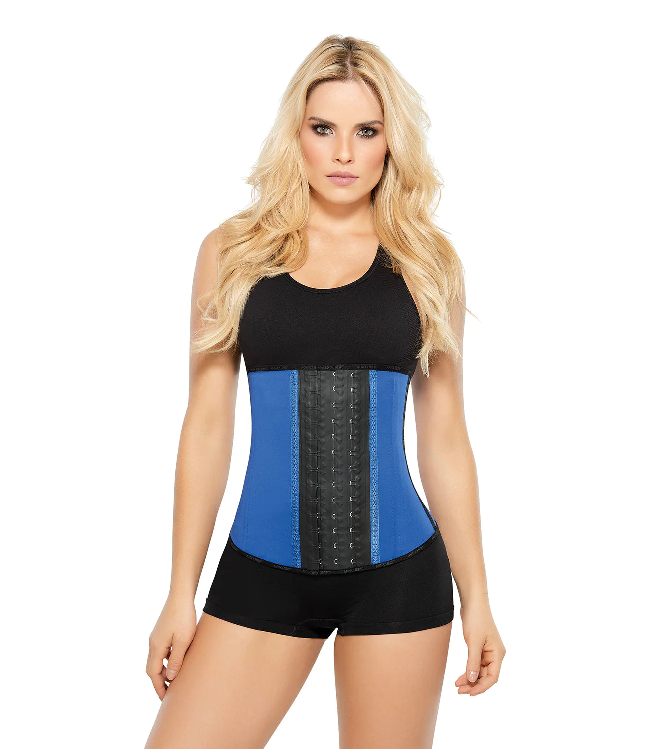 Ann Chery 2023 Faja Deportiva 3 Hooks Purple Fajas Latex Waist Trainer Shaper