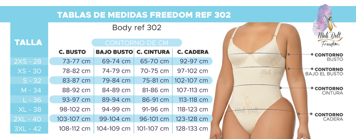 Chart size bodysuit